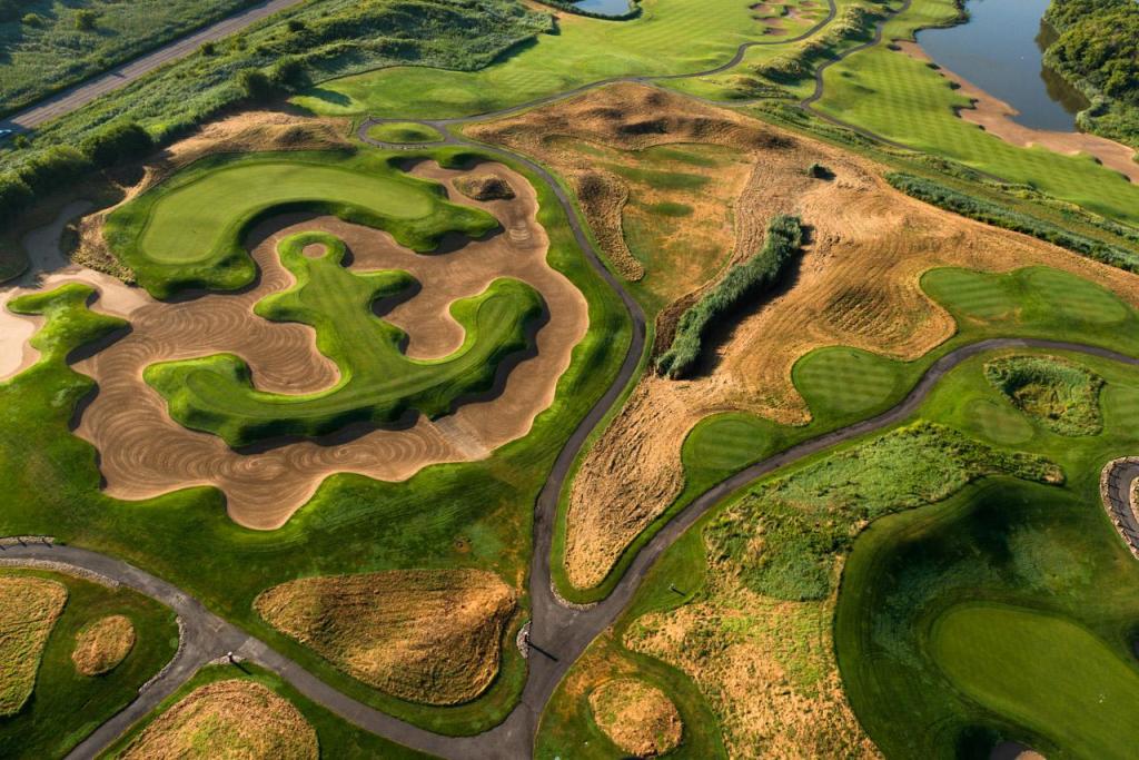 overhead view of the course